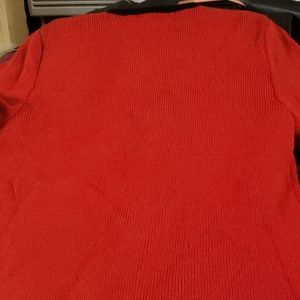 S Brook Brother's Red and Black Bottom Up Sweater